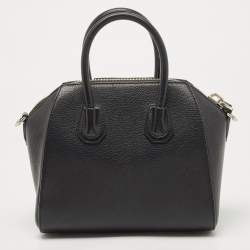 Pre Owned Givenchy Black Leather Mini Antigona Satchel