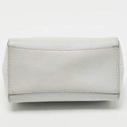 Pre Owned Givenchy Pale Blue Leather Antigona Wristlet Clutch