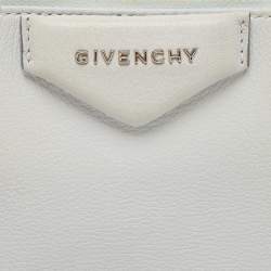 Pre Owned Givenchy Pale Blue Leather Antigona Wristlet Clutch