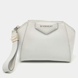 Givenchy Pale Blue Leather Antigona Wristlet Clutch Givenchy