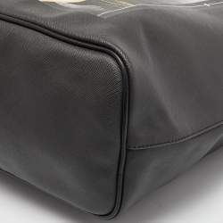 Pre Owned Givenchy Black Bambi Print Coated Canvas and Leather Antigona Shopper Tote