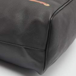 Pre Owned Givenchy Black Bambi Print Coated Canvas and Leather Antigona Shopper Tote