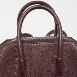 Pre Owned Givenchy Burgundy Leather Small Antigona Satchel