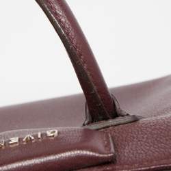 Pre Owned Givenchy Burgundy Leather Small Antigona Satchel