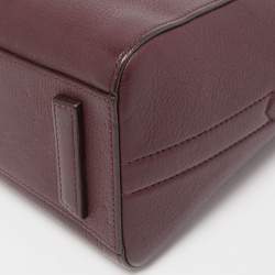 Pre Owned Givenchy Burgundy Leather Small Antigona Satchel