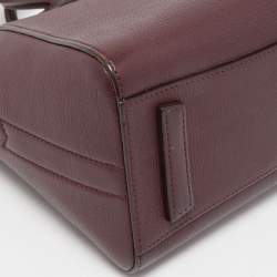 Pre Owned Givenchy Burgundy Leather Small Antigona Satchel