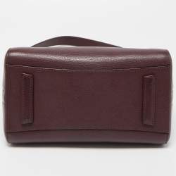 Pre Owned Givenchy Burgundy Leather Small Antigona Satchel