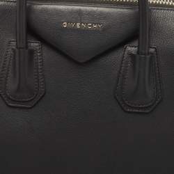 Pre Owned Givenchy Black Leather Medium Antigona Satchel