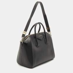 Pre Owned Givenchy Black Leather Medium Antigona Satchel