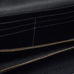 Pre Owned Givenchy Black/Grey Monogram Canvas and Leather Continental Wallet