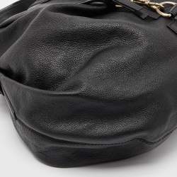 Givenchy Black Leather Zip Detail Hobo