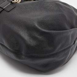 Givenchy Black Leather Zip Detail Hobo