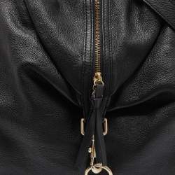 Givenchy Black Leather Zip Detail Hobo