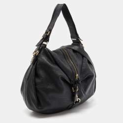 Givenchy Black Leather Zip Detail Hobo