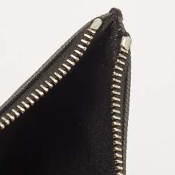 Pre Owned Givenchy Black Leather Graphic Print Zip Pouch