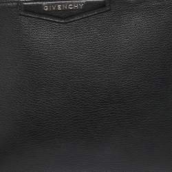Pre Owned Givenchy Black Leather Antigona Zip Clutch