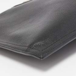 Pre Owned Givenchy Black Leather Antigona Zip Clutch