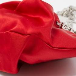 Pre Owned Givenchy Red Satin Mini Kenny Shoulder Bag