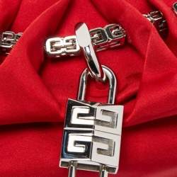 Pre Owned Givenchy Red Satin Mini Kenny Shoulder Bag