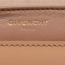 Pre Owned Givenchy Beige Watersnake Leather and Patent Leather Medium Obsedia Tote