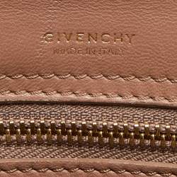 Pre Owned Givenchy Beige Watersnake Leather and Patent Leather Medium Obsedia Tote