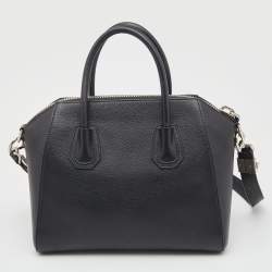Pre Owned Givenchy Black Leather Small Antigona Satchel