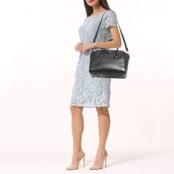 Pre Owned Givenchy Black Leather Small Antigona Satchel