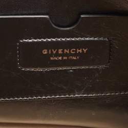 Pre Owned Givenchy Black Glossy Leather Studded Antigona Soft Satchel