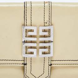 Givenchy Beige Leather Flap Compact Wallet