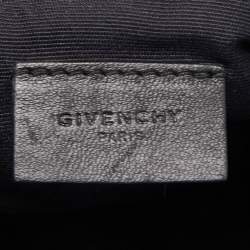 Pre Owned Givenchy White/Black Faux Fur GV3 Wristlet Pouch