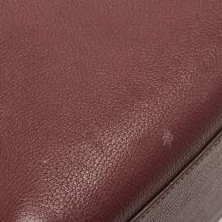 Pre Owned Givenchy Burgundy Leather Mini Antigona Satchel