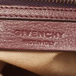 Pre Owned Givenchy Burgundy Leather Mini Antigona Satchel