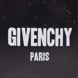 Pre Owned Givenchy Black/Logo  Leather Distressed Logo Zip Pouch