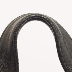 Pre Owned Givenchy Black/Dark Blue Panther Print Patent Leather Medium Nightingale Satchel