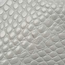 Pre Owned Givenchy Two Tone Grey Croc Embossed Leather Easy Tote