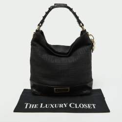 Givenchy Black Monogram Canvas and Leather Bucket Hobo