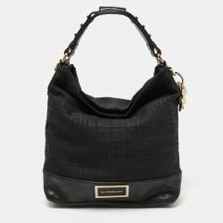 Givenchy Black Monogram Canvas and Leather Bucket Hobo