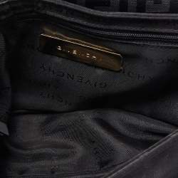 Givenchy Black Monogram Canvas and Leather Braided Flap Baguette Bag
