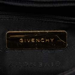 Givenchy Black Monogram Canvas and Leather Braided Flap Baguette Bag