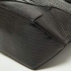 Givenchy Black Croc Embossed Leather Easy Tote