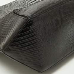 Givenchy Black Croc Embossed Leather Easy Tote