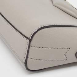 Pre Owned Givenchy Grey Leather Nano Antigona Crossbody Bag