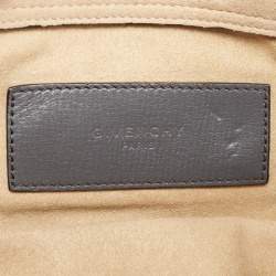 Givenchy Grey/Blue Leather and Suede Chain Crossbody Bag