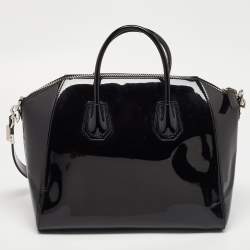 مملوكة مسبقًا Givenchy Black Patent Leather Medium Antigona Satchel