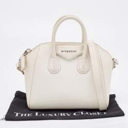 Givenchy Off White Leather Mini Antigona Satchel