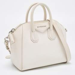 Givenchy Off White Leather Mini Antigona Satchel