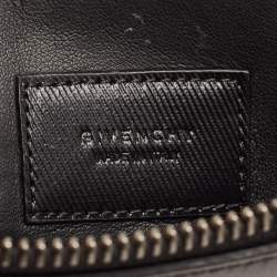 Givenchy Black/Red Coated Canvas Large 4G Wristlet Pouch
