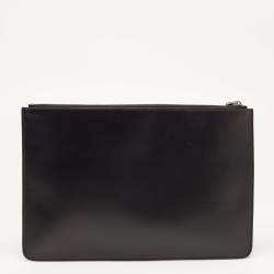 Givenchy Black/Red Coated Canvas Large 4G Wristlet Pouch