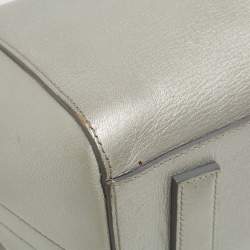 Pre Owned Givenchy Silver Leather Small Antigona Satchel