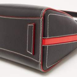 Pre Owned Givenchy Black/Red Leather Small Antigona Satchel